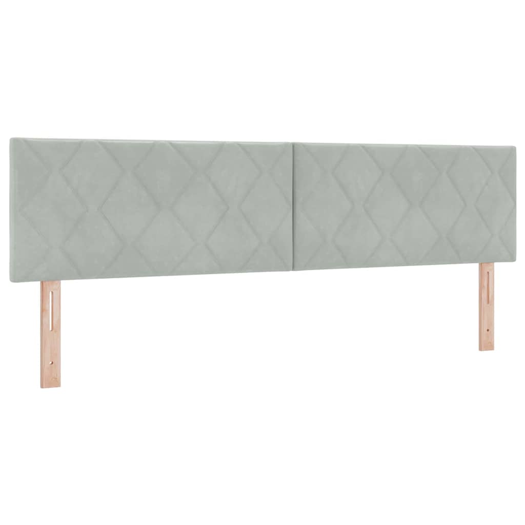 vidaXL Κρεβάτι με ελατήρια Ανοιχτό γκρι 200 x 180 cm Βελούδο