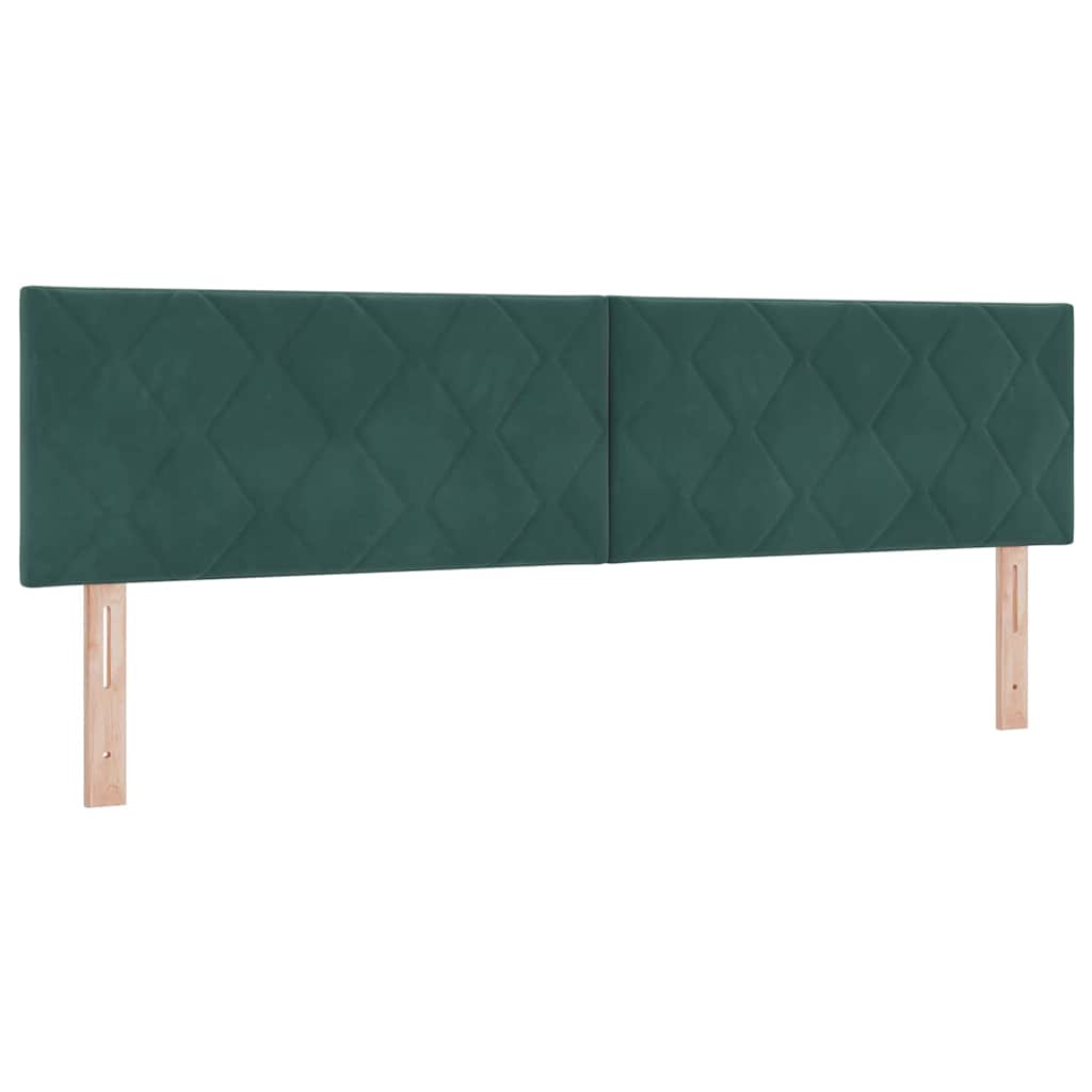 vidaXL Κρεβάτι με ελατήρια Σκούρο Πράσινο 200 x 180 cm Βελούδο
