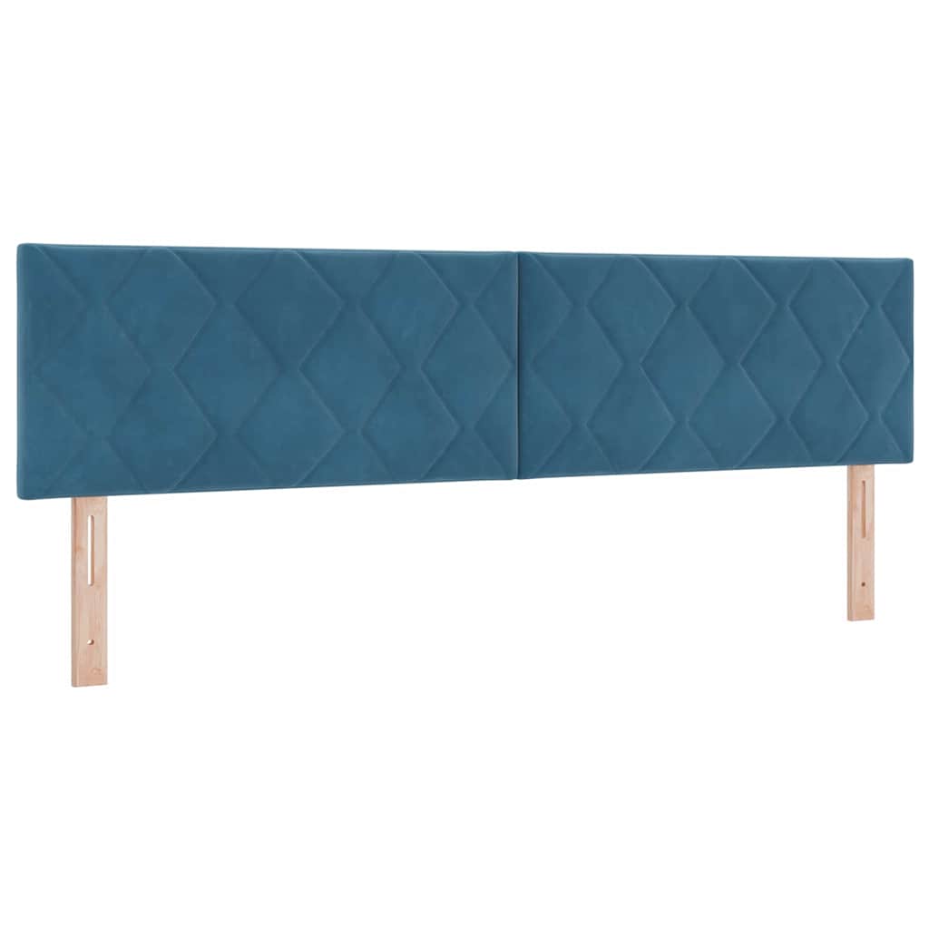vidaXL Κρεβάτι με ελατήρια Σκούρο Μπλε 200 x 180 cm Βελούδο