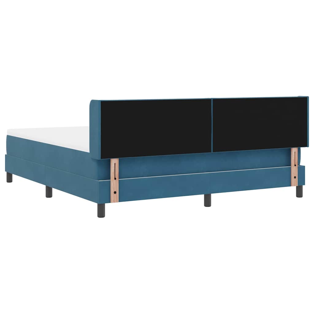 vidaXL Κρεβάτι με ελατήρια Σκούρο Μπλε 200 x 180 cm Βελούδο