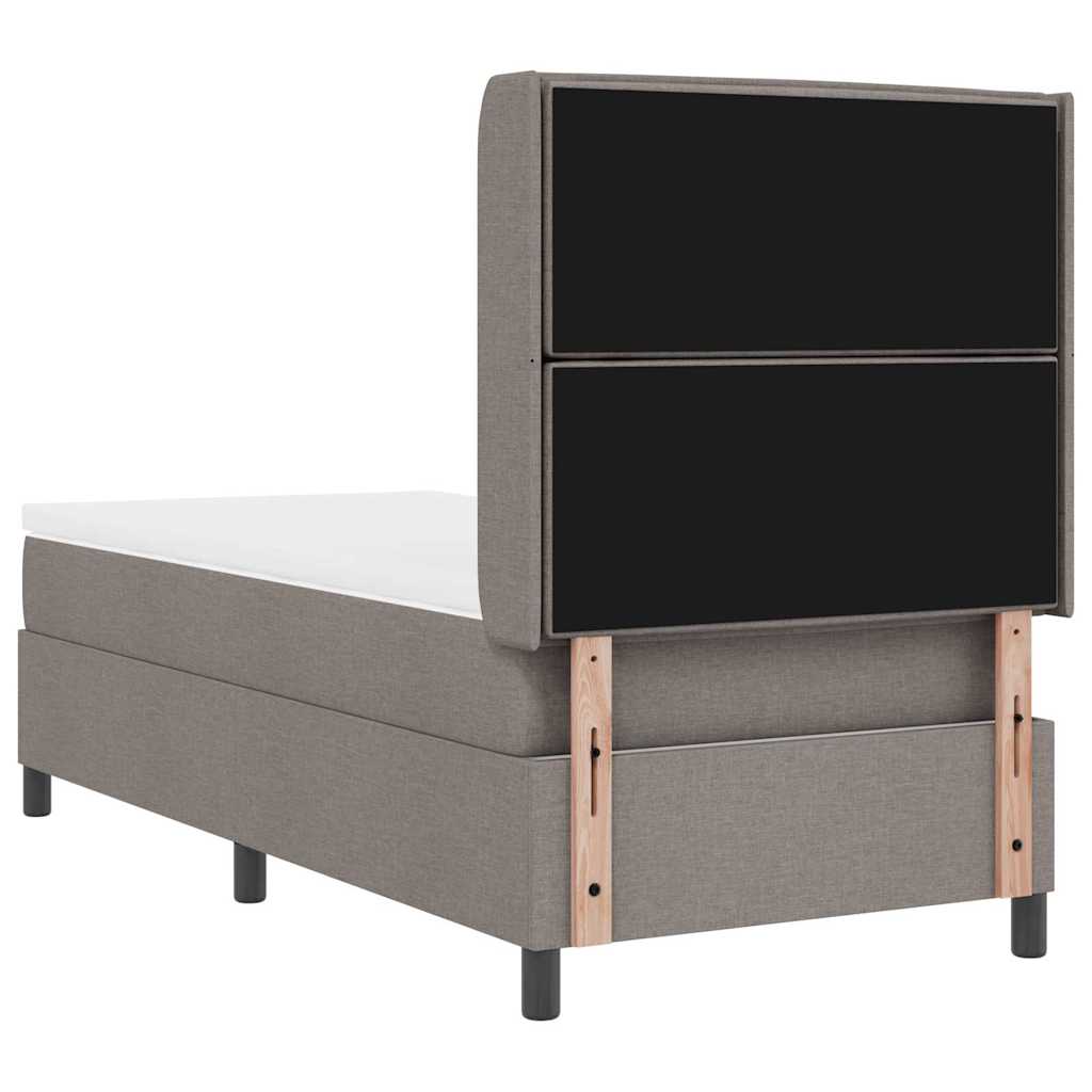 vidaXL Κρεβάτι με ελατήρια με στρώμα Taupe 200 x 100 cm ύφασμα