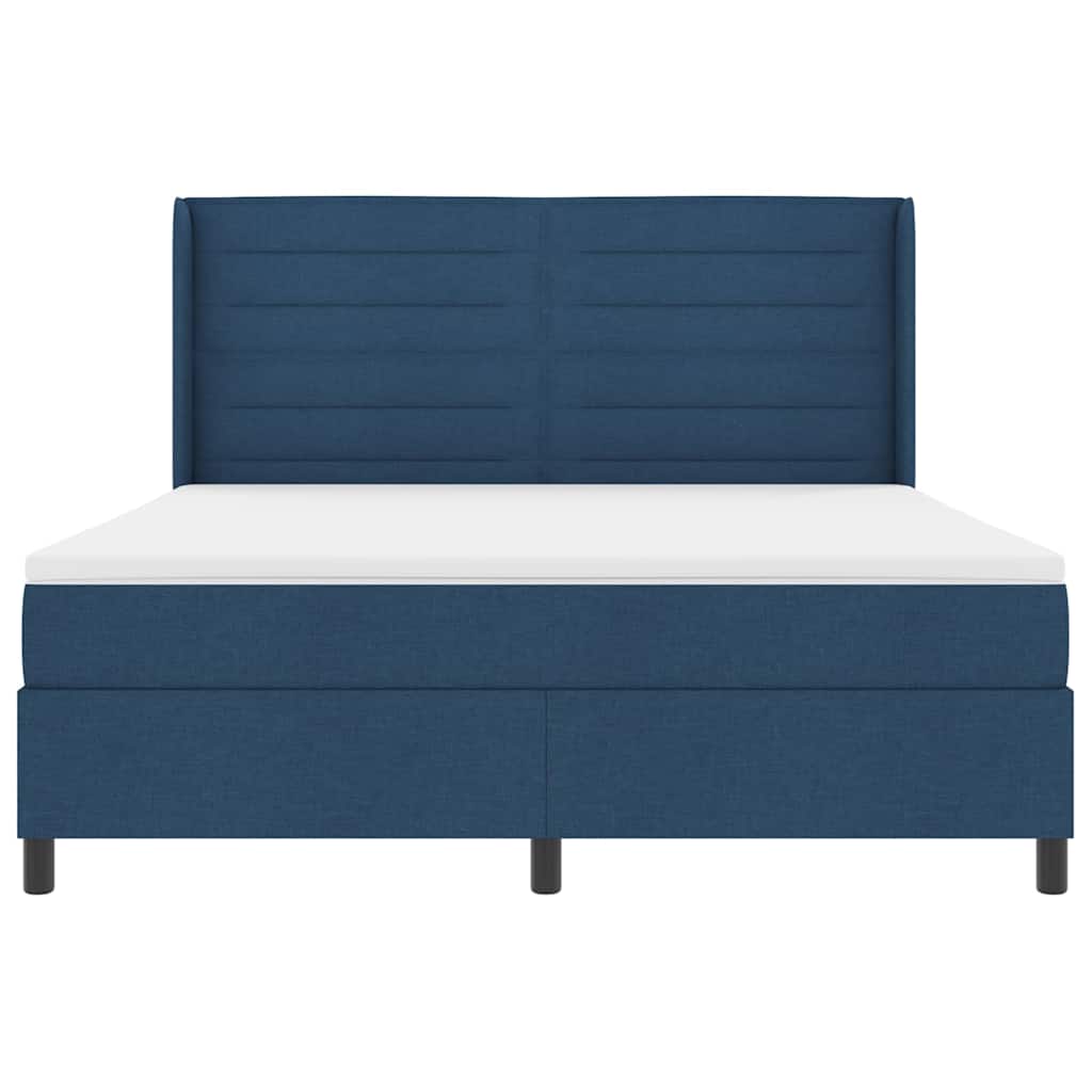 vidaXL Κρεβάτι με ελατήρια με στρώμα Μπλε 200 x 180 cm ύφασμα
