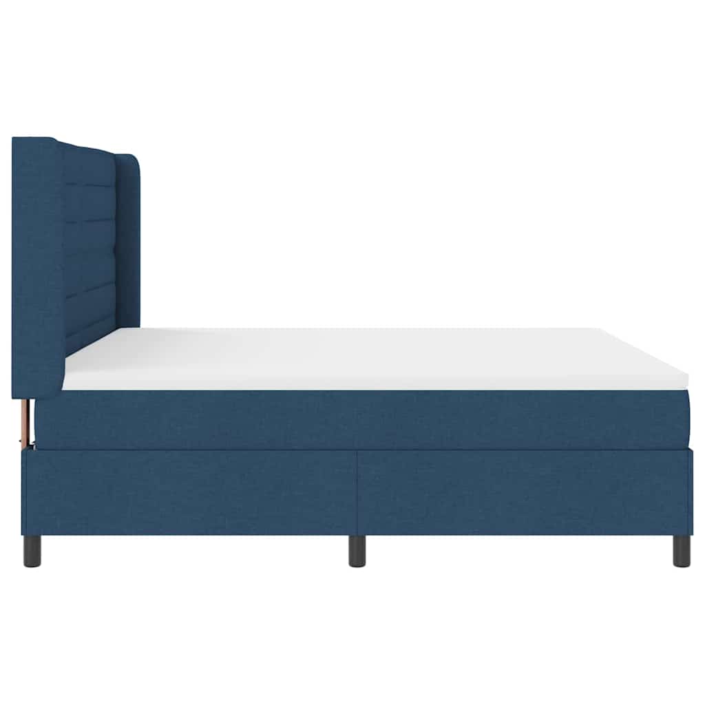 vidaXL Κρεβάτι με ελατήρια με στρώμα Μπλε 200 x 180 cm ύφασμα