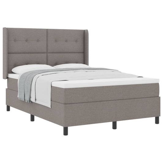 vidaXL Κρεβάτι με ελατήρια με μαξιλάρι Taupe 200 x 160 εκατοστά ύφασμα