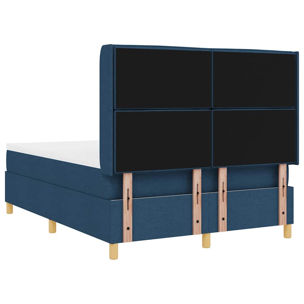vidaXL Κρεβάτι με ελατήρια με στρώμα Μπλε 160 x 200 cm ύφασμα