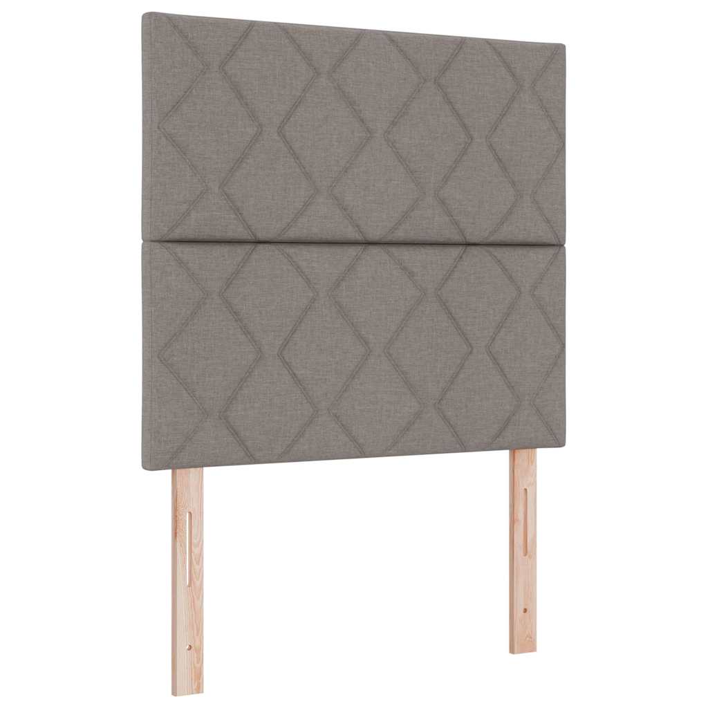 vidaXL Κρεβάτι με ελατήρια με κεφαλάρι Taupe 100 x 200 cm ύφασμα