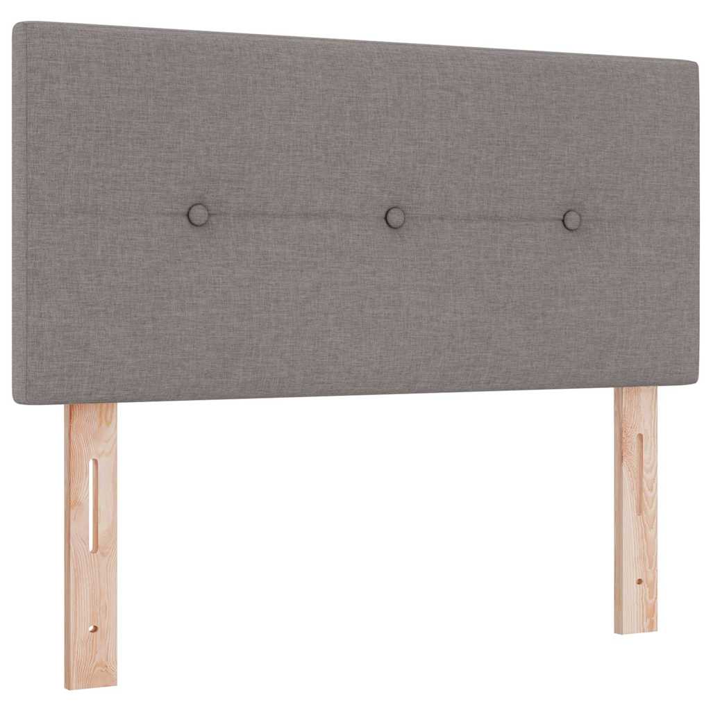 vidaXL Κρεβάτι με ελατήρια με κεφαλάρι Taupe 90 x 190 cm ύφασμα
