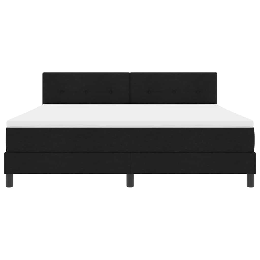 vidaXL Κρεβάτι με ελατήρια με κεφαλάρι Μαύρο 180 x 200 cm ύφασμα