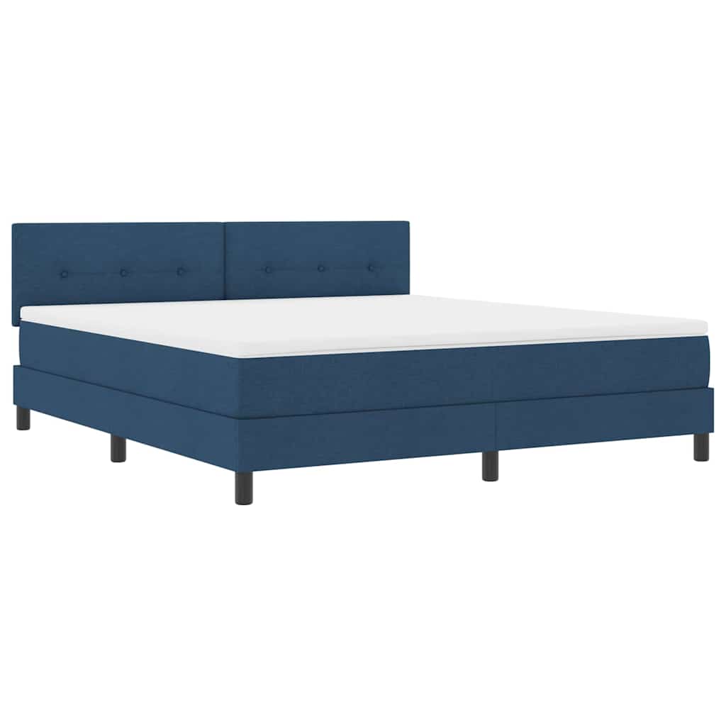 vidaXL Κρεβάτι με ελατήρια με κεφαλάρι Μπλε 180 x 200 cm ύφασμα