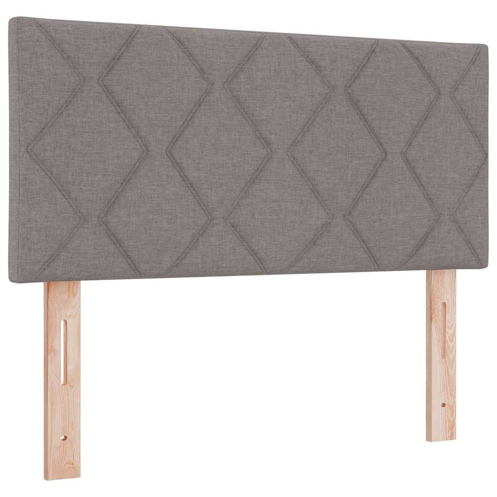 vidaXL Κρεβάτι με ελατήρια με κεφαλάρι Taupe 100 x 200 cm ύφασμα