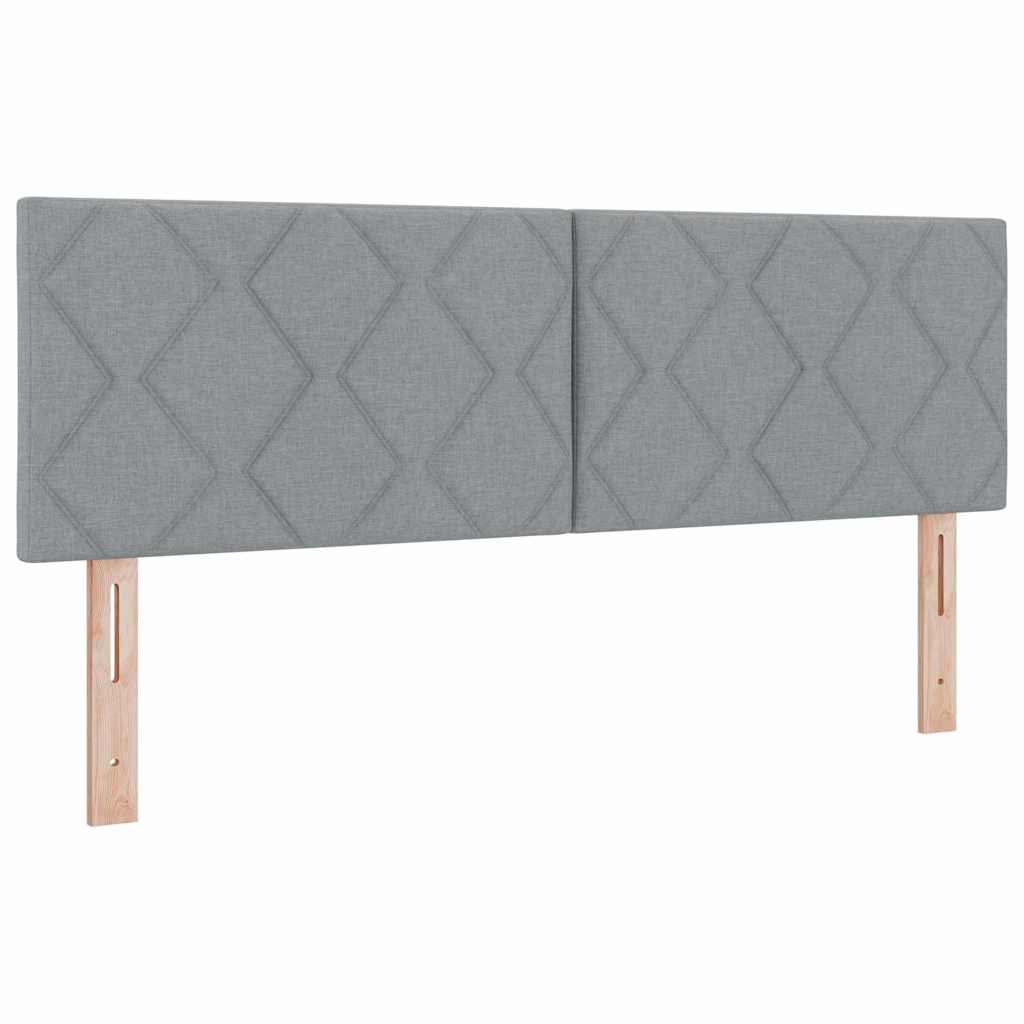 vidaXL Κρεβάτι με ελατήρια Ανοιχτό γκρι 160 x 200 cm ύφασμα