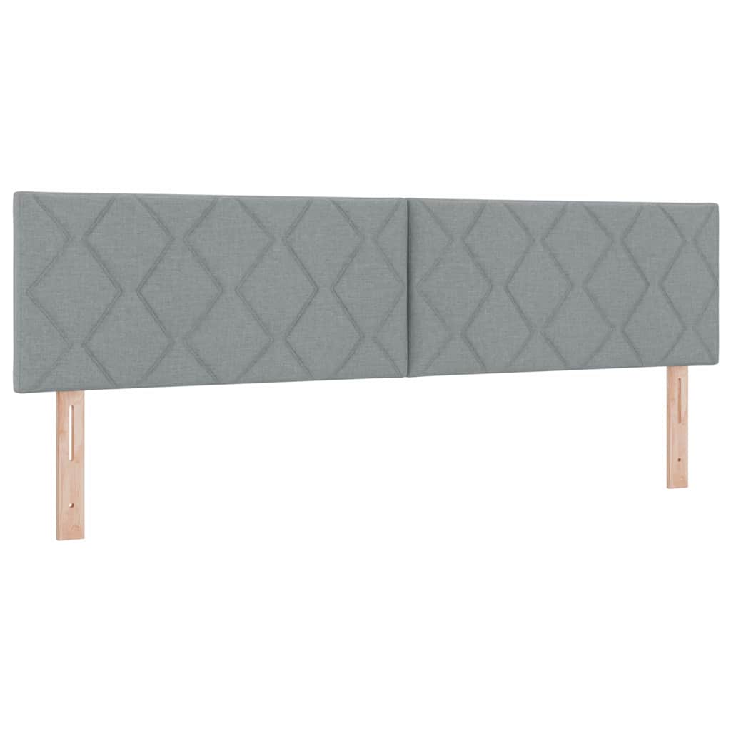 vidaXL Κρεβάτι με ελατήρια Ανοιχτό γκρι 180 x 200 cm ύφασμα