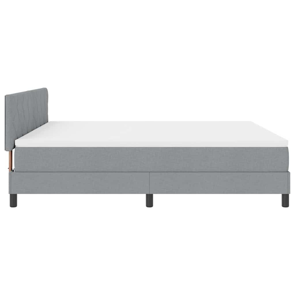 vidaXL Κρεβάτι με ελατήρια Ανοιχτό γκρι 180 x 200 cm ύφασμα