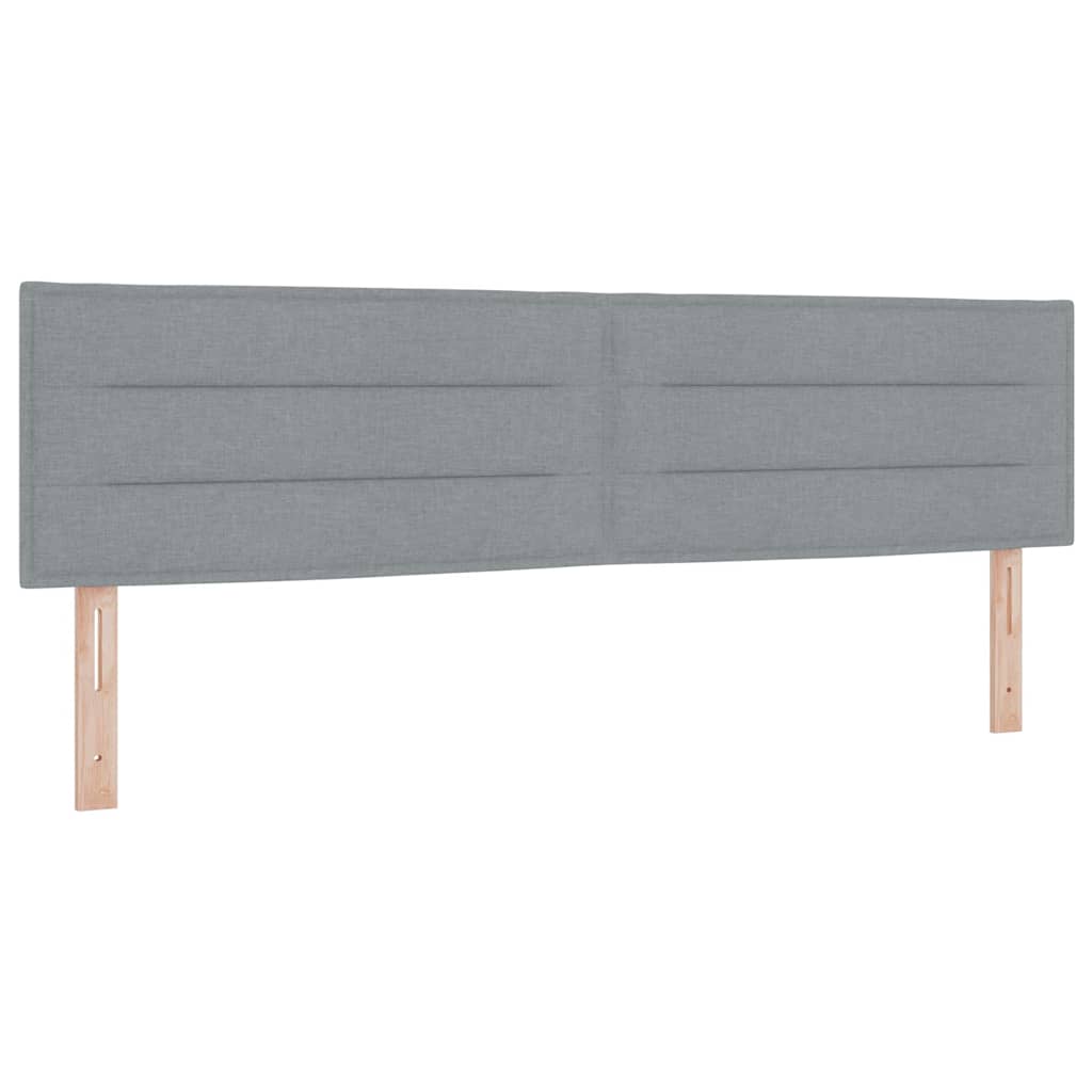 vidaXL LED Κρεβάτι με βάθρο Ανοιχτό γκρι 180 x 200 cm ύφασμα