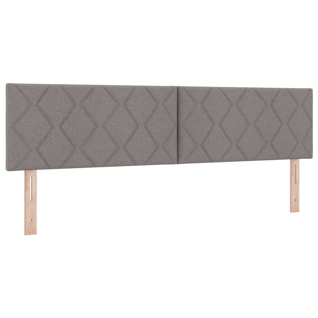 vidaXL LED Κρεβάτι με βάθρο με κεφαλάρι Taupe 180 x 200 cm ύφασμα