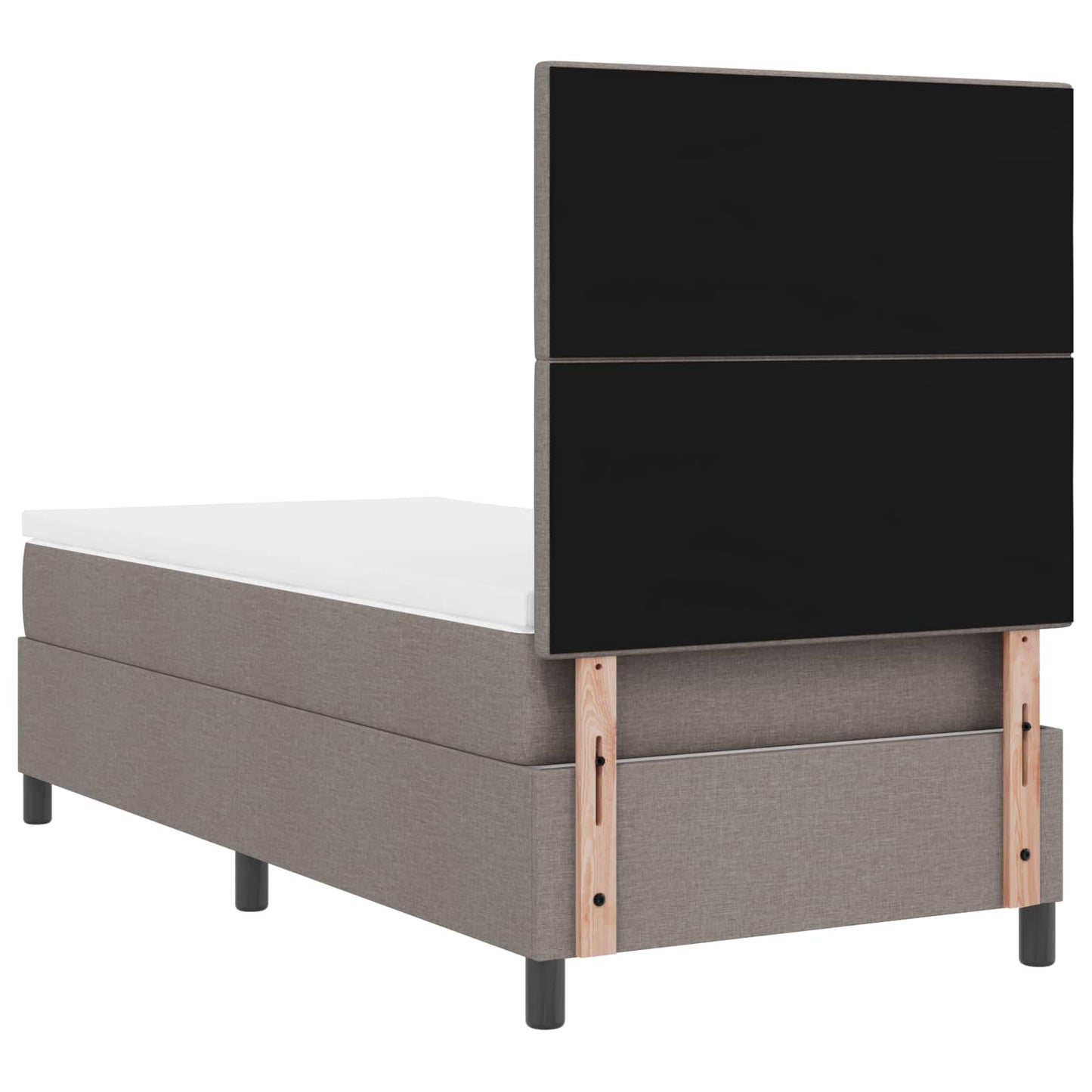 vidaXL Κρεβάτι με ελατήρια με κεφαλάρι Taupe 80 x 200 cm ύφασμα
