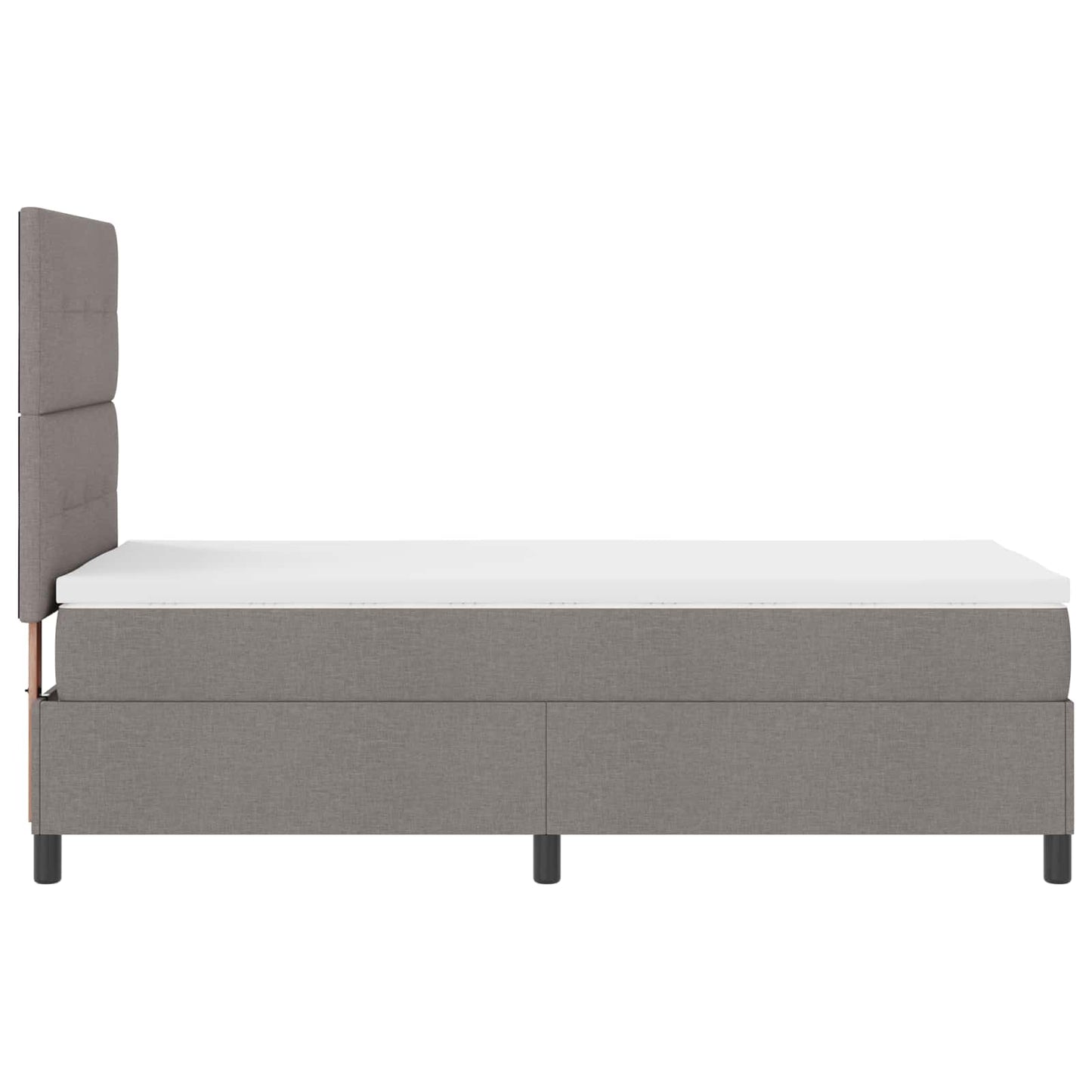 vidaXL Κρεβάτι με ελατήρια με κεφαλάρι Taupe 90 x 190 cm ύφασμα