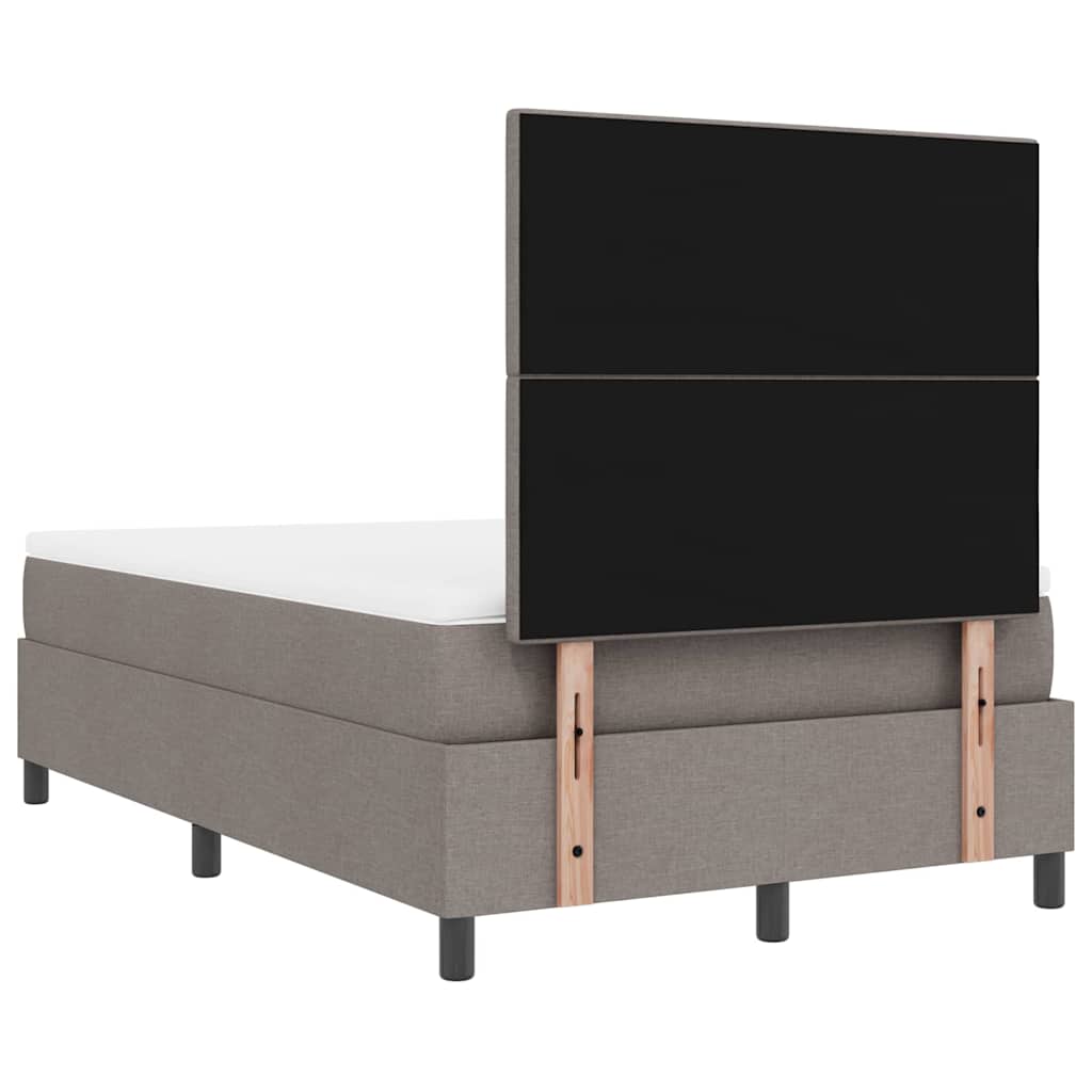 vidaXL Κρεβάτι με ελατήρια με κεφαλάρι Taupe 120 x 190 cm ύφασμα