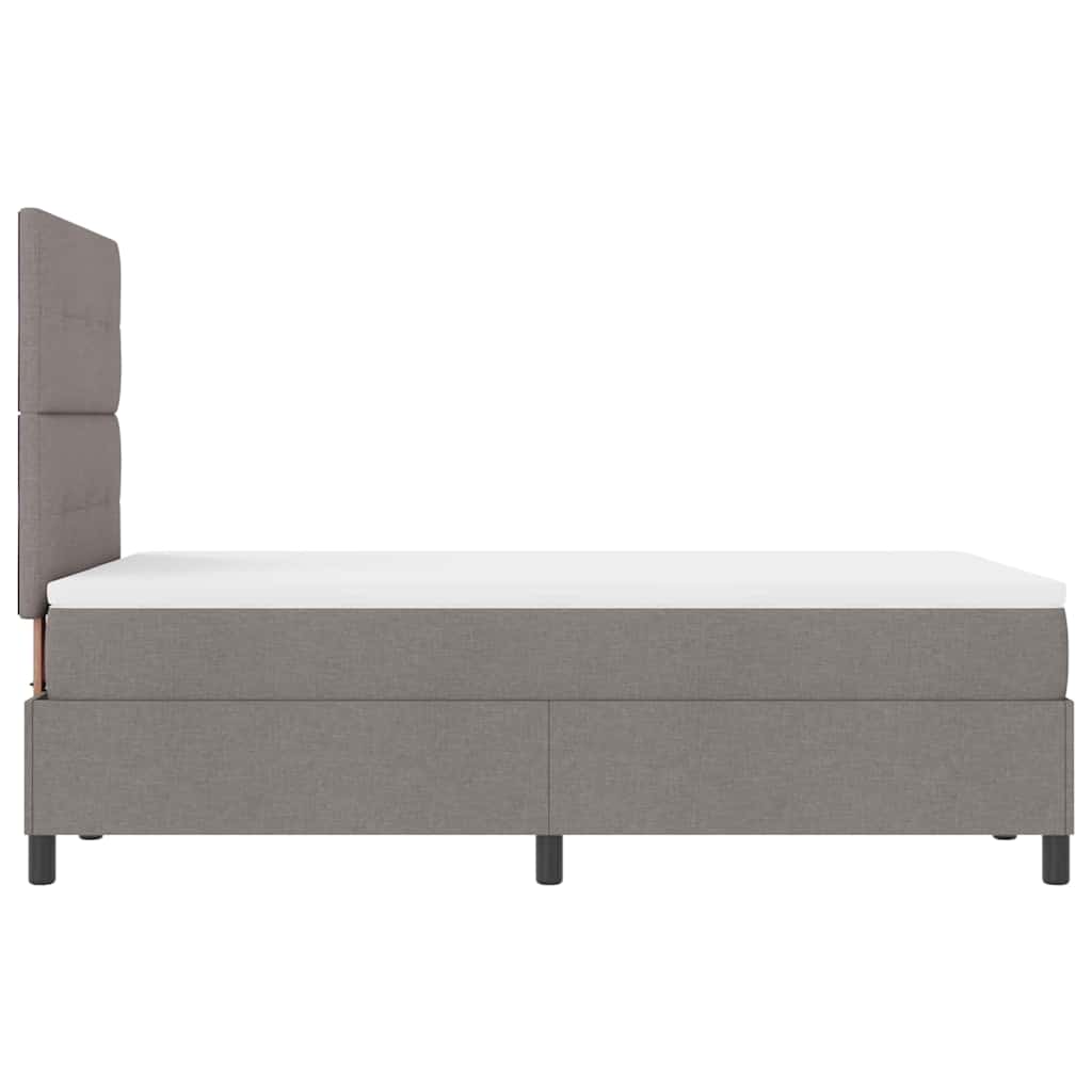 vidaXL Κρεβάτι με ελατήρια με κεφαλάρι Taupe 120 x 200 cm ύφασμα