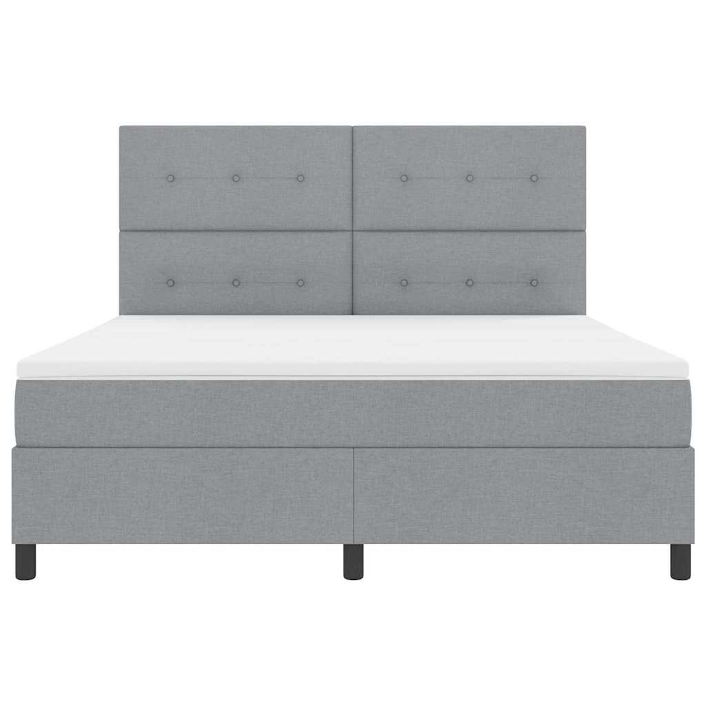 vidaXL Κρεβάτι με ελατήρια Ανοιχτό γκρι 180 x 200 cm ύφασμα