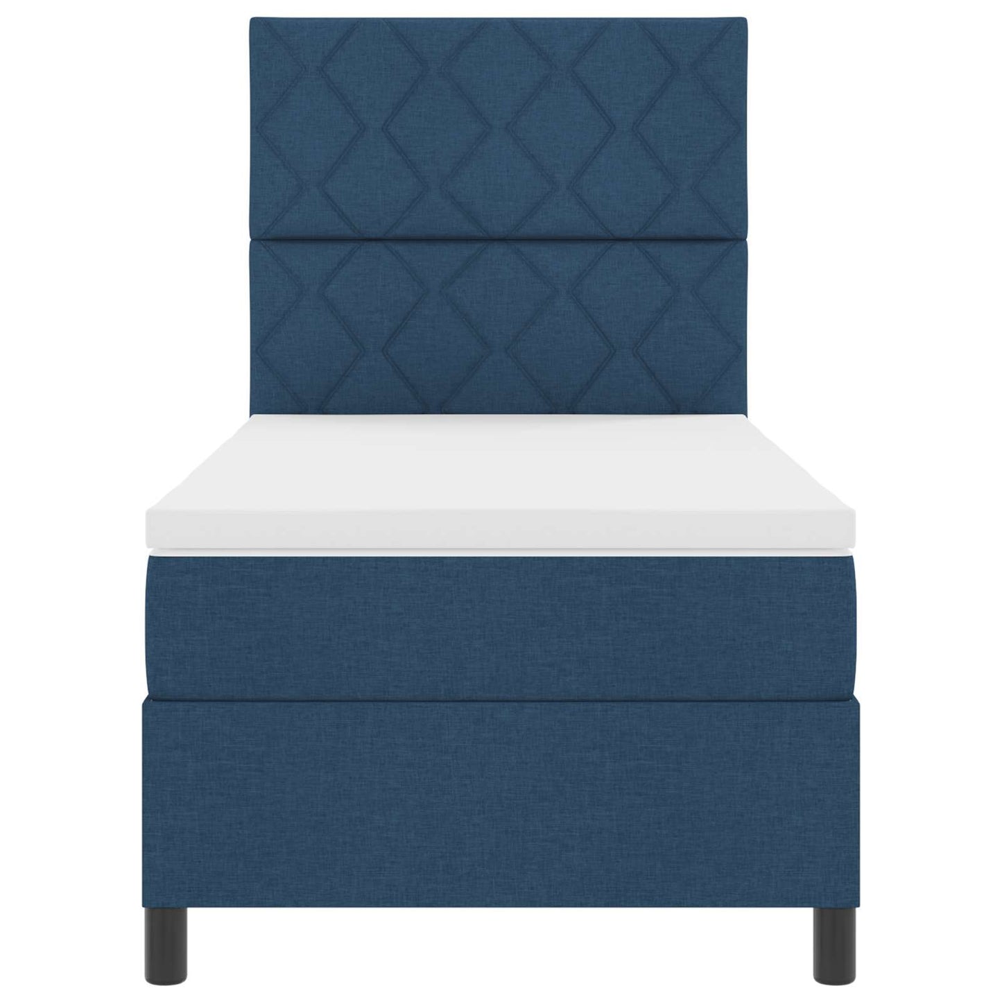 vidaXL Κρεβάτι με ελατήρια με κεφαλάρι Μπλε 100 x 200 cm ύφασμα