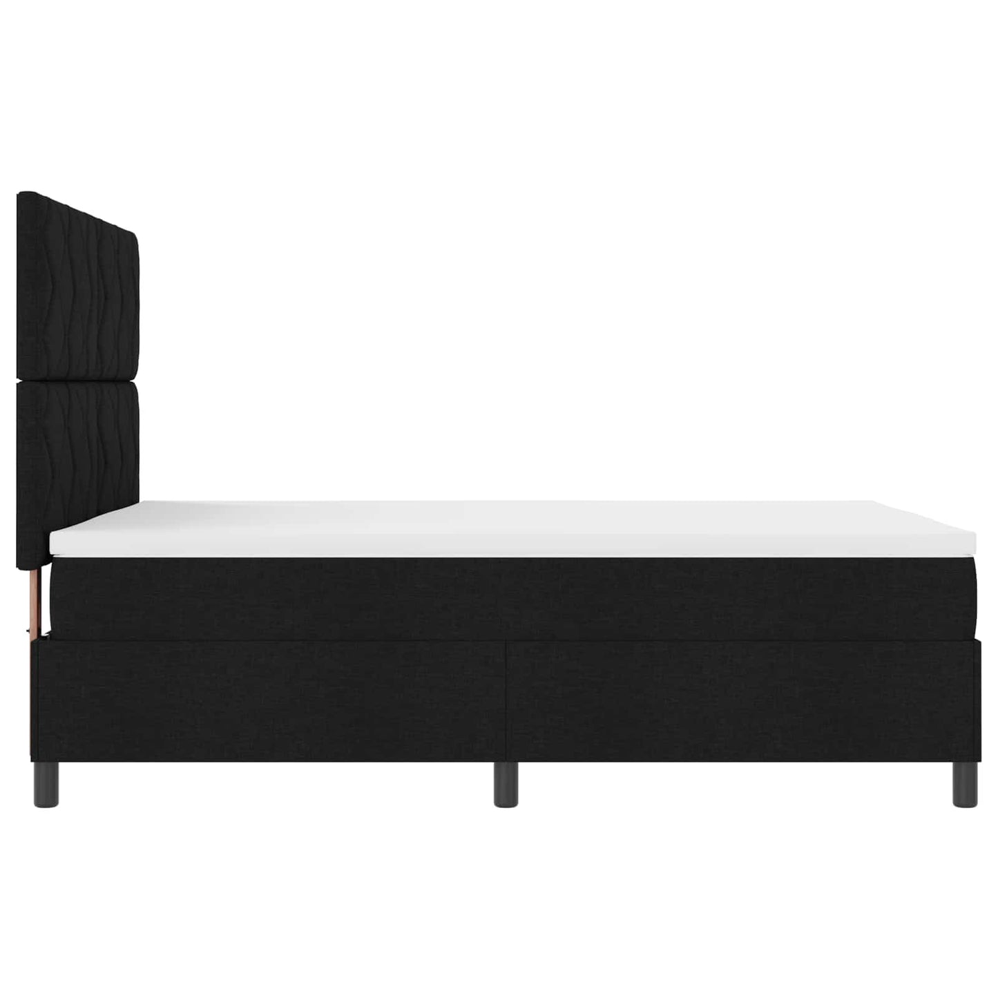 vidaXL Κρεβάτι με ελατήρια με κεφαλάρι Μαύρο 160 x 200 cm ύφασμα