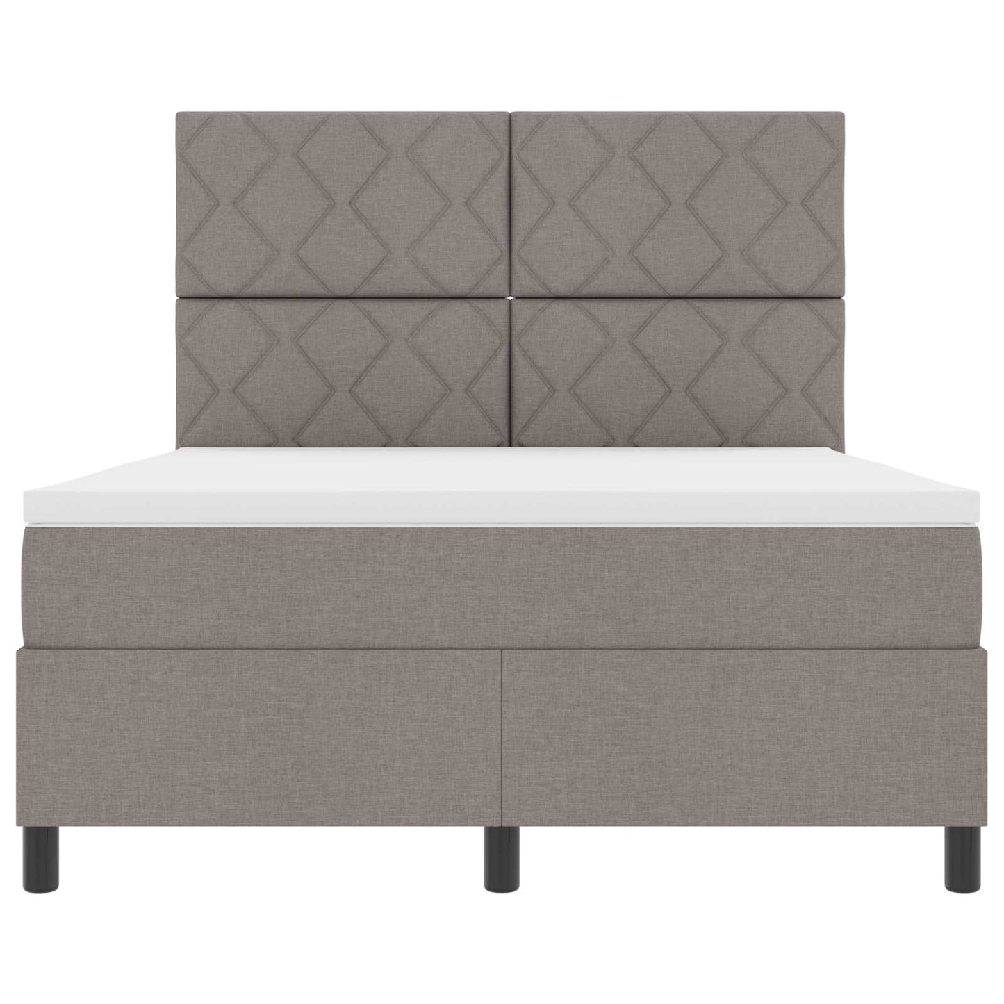 vidaXL Κρεβάτι με ελατήρια με κεφαλάρι Taupe 160 x 200 cm ύφασμα