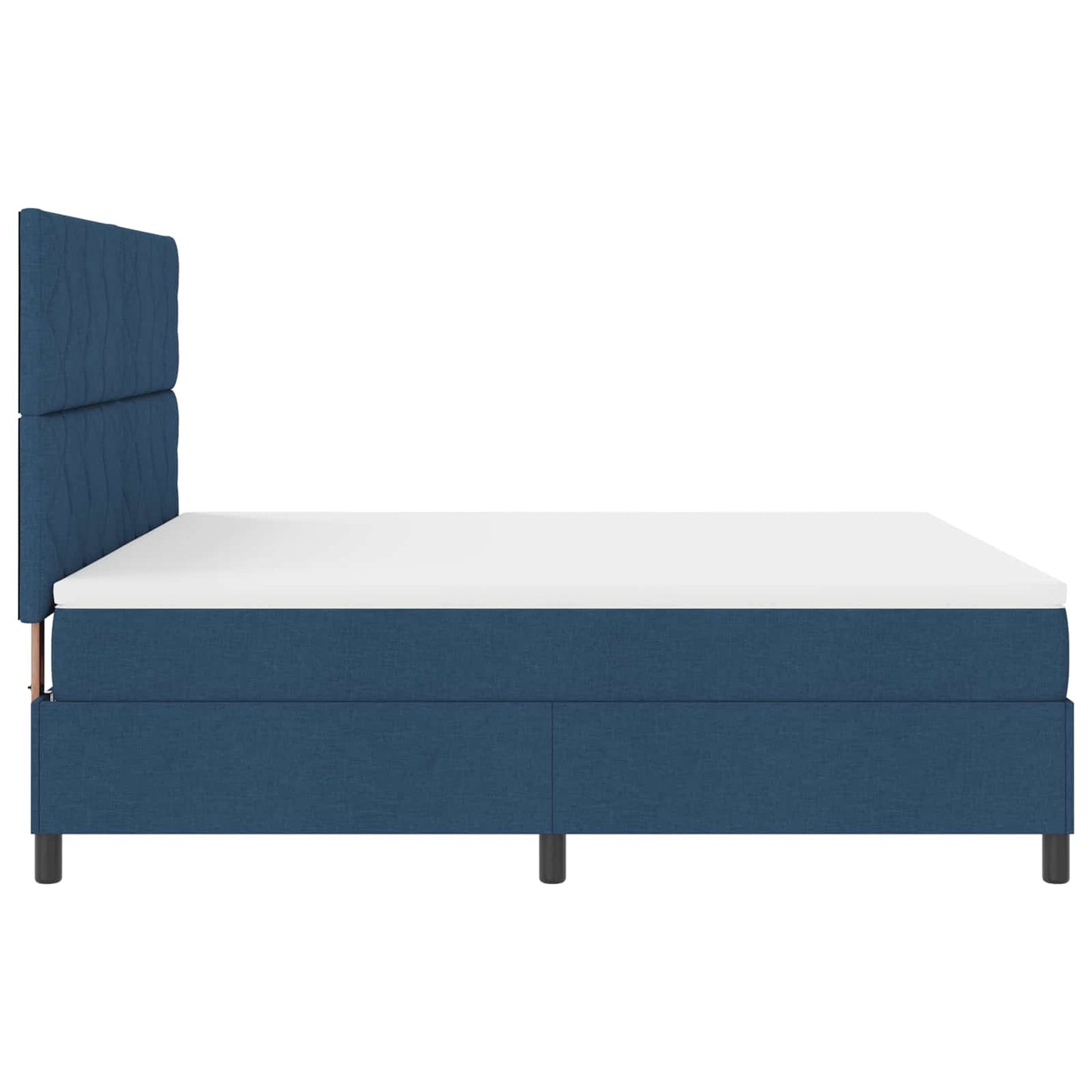 vidaXL Κρεβάτι με ελατήρια με κεφαλάρι Μπλε 180 x 200 cm ύφασμα