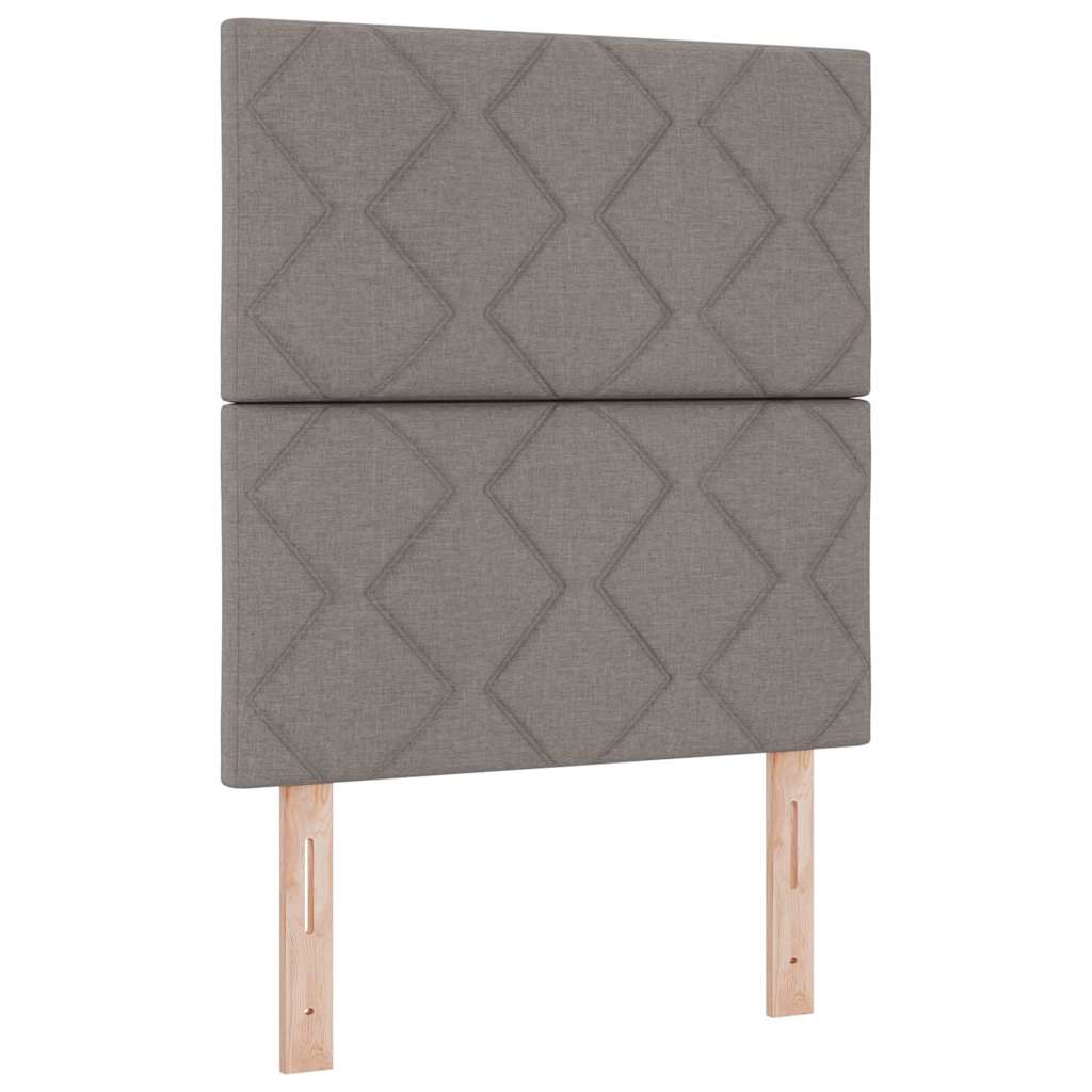 vidaXL LED Κρεβάτι με βάθρο με κεφαλάρι Taupe 80 x 200 cm ύφασμα