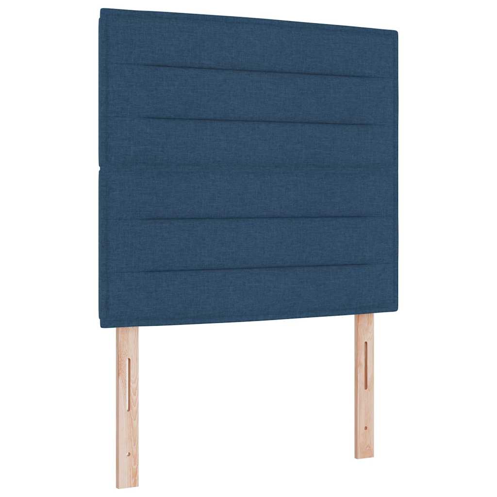 vidaXL Κρεβάτι με ελατήρια με κεφαλάρι Μπλε 80 x 200 cm ύφασμα