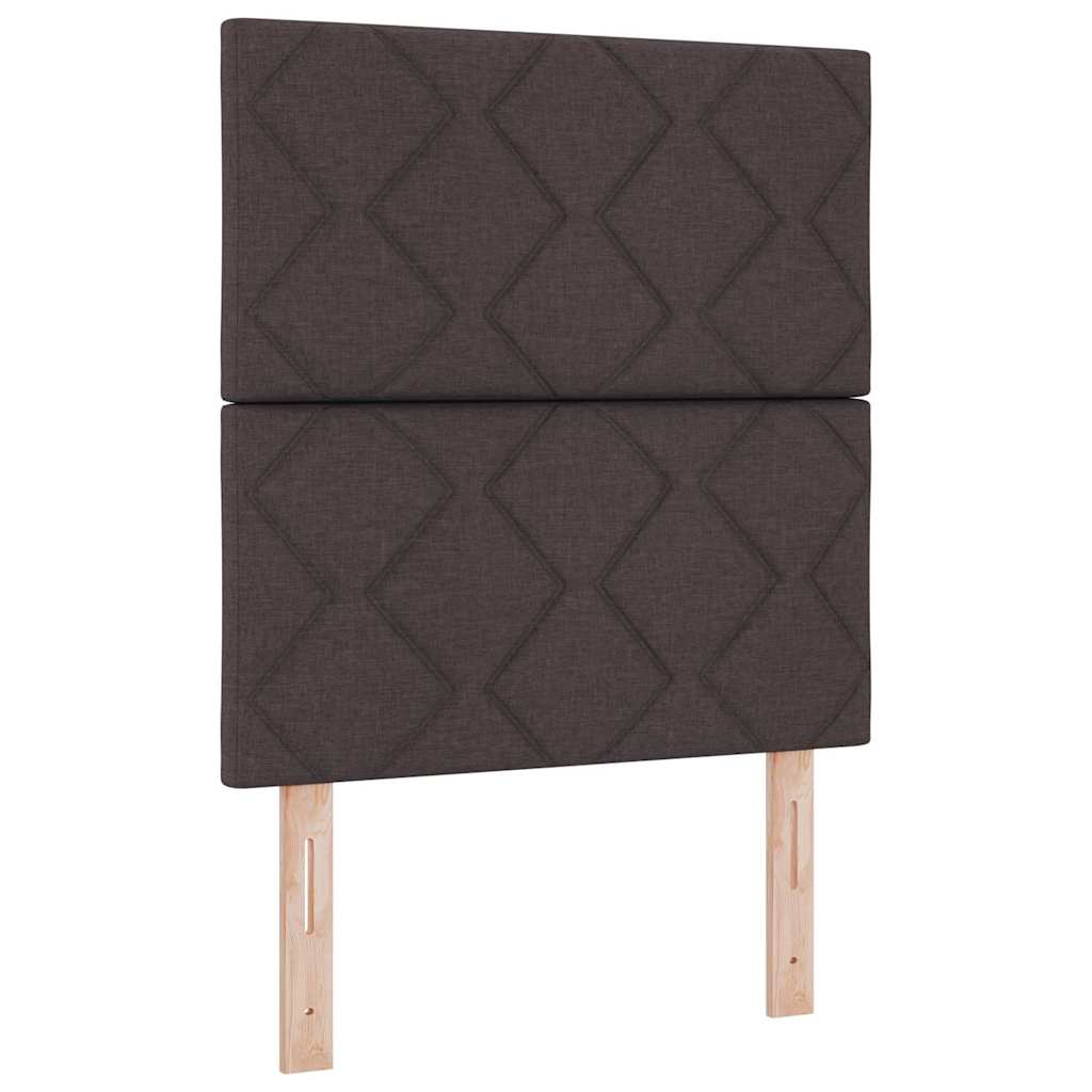 vidaXL Κρεβάτι με ελατήρια με κεφαλάρι Καφέ 80 x 200 cm ύφασμα
