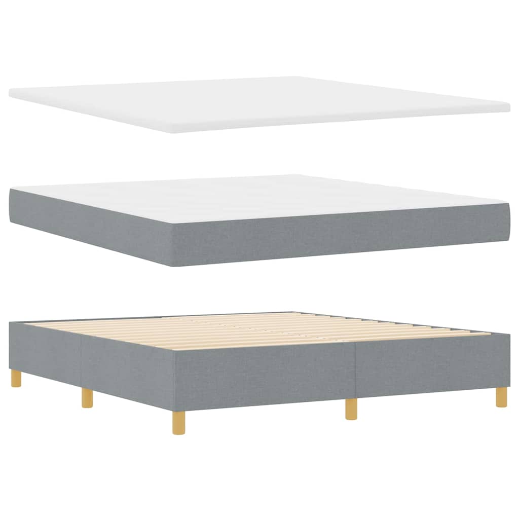 vidaXL Κρεβάτι με ελατήρια Ανοιχτό γκρι 180 x 200 cm ύφασμα