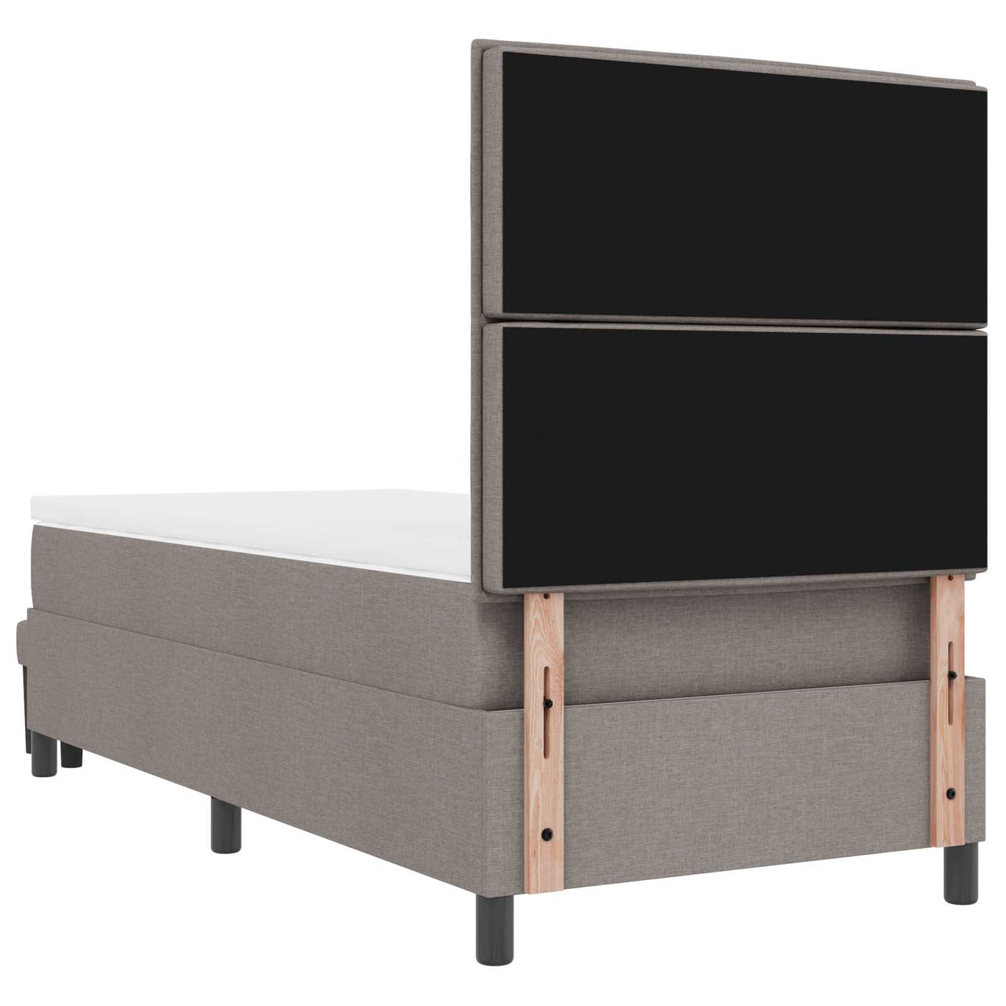 vidaXL Κρεβάτι με ελατήρια με κεφαλάρι Taupe 80 x 200 cm ύφασμα