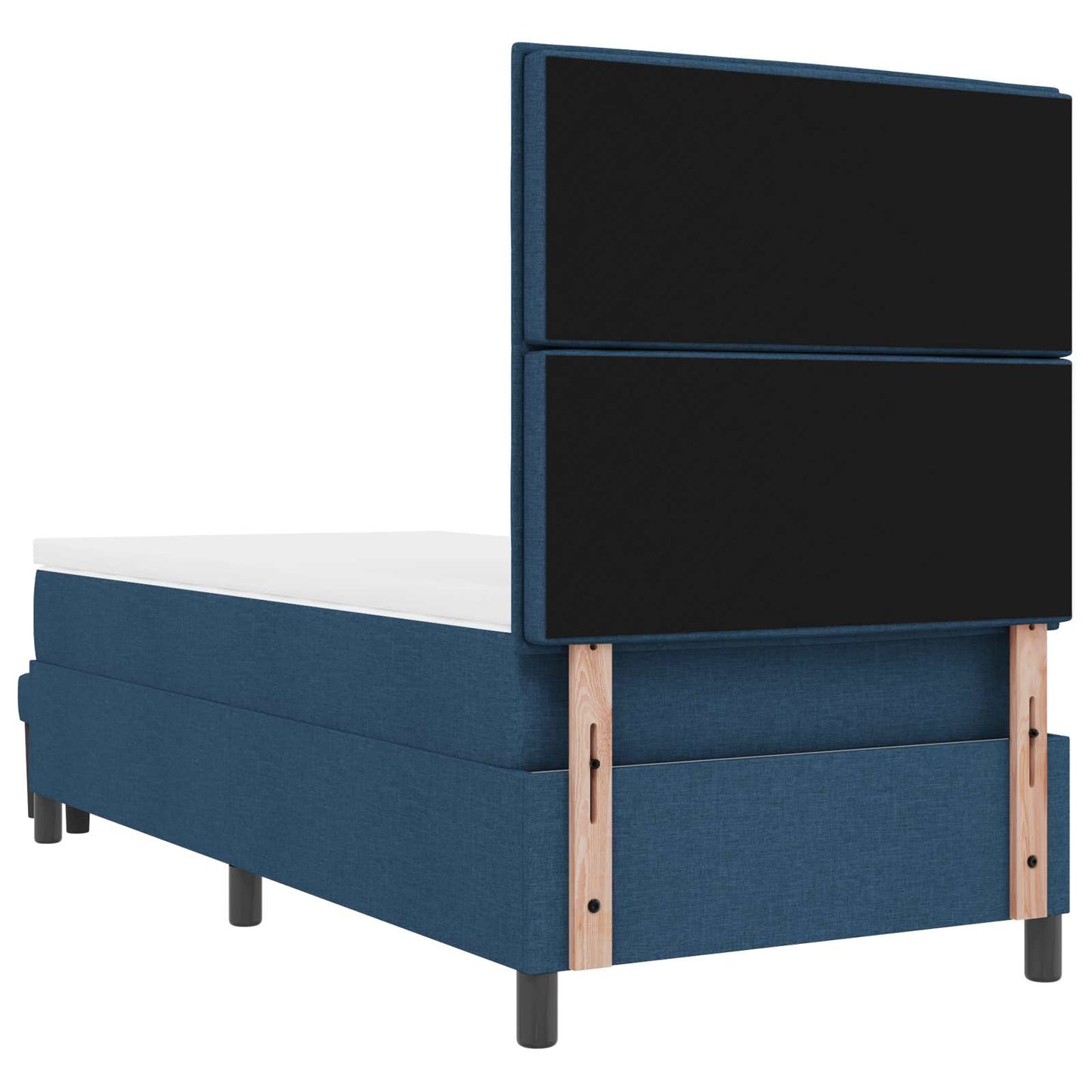 vidaXL Κρεβάτι με ελατήρια με κεφαλάρι Μπλε 90 x 190 cm ύφασμα