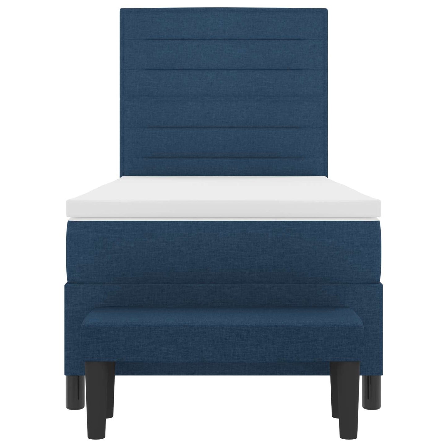 vidaXL Κρεβάτι με ελατήρια με κεφαλάρι Μπλε 90 x 190 cm ύφασμα