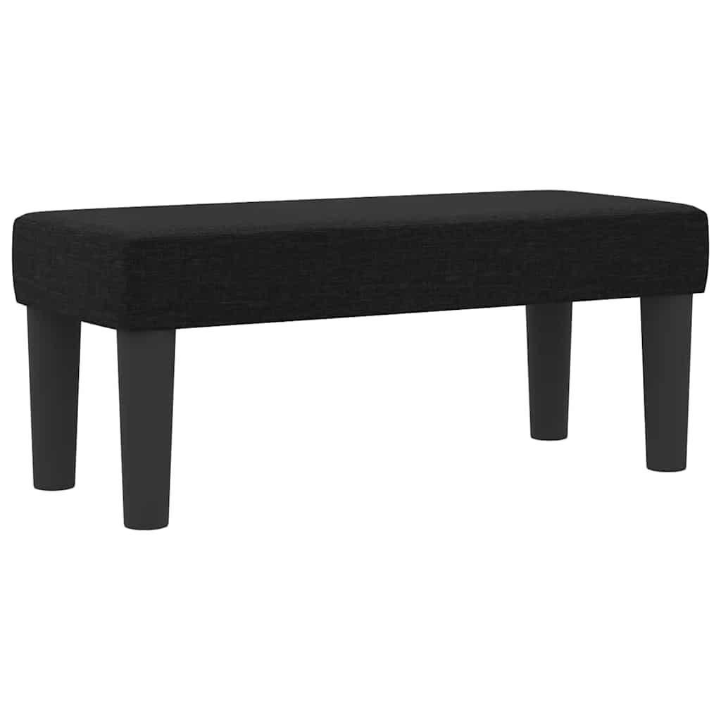 vidaXL Κρεβάτι με ελατήρια με μαξιλάρι Μαύρο 90 x 200 cm ύφασμα
