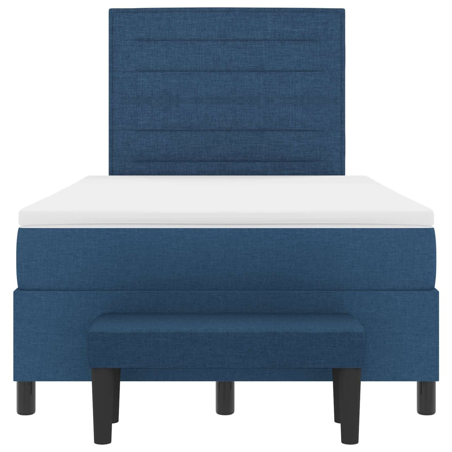 vidaXL Κρεβάτι με ελατήρια με κεφαλάρι Μπλε 120 x 190 cm ύφασμα