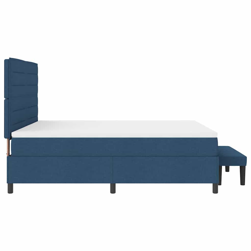 vidaXL Κρεβάτι με ελατήρια με κεφαλάρι Μπλε 180 x 200 cm ύφασμα