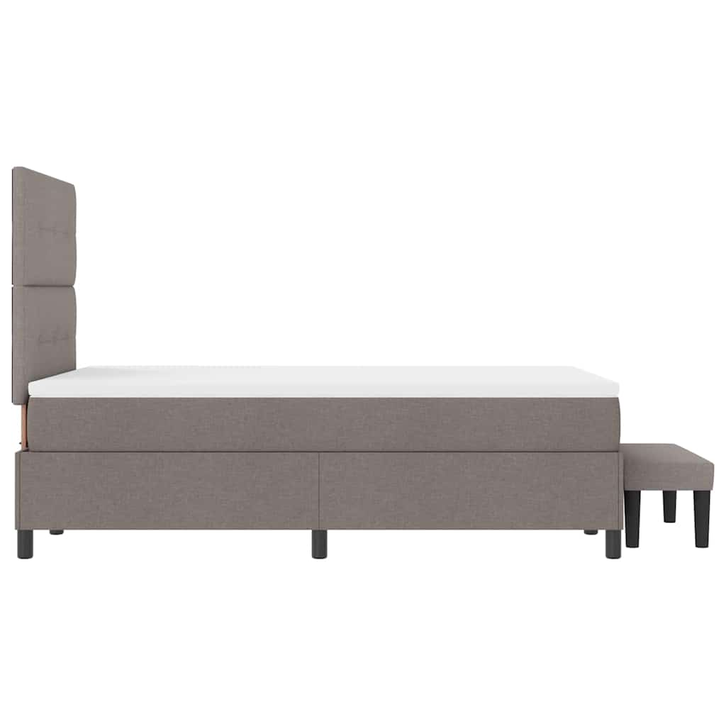 vidaXL Κρεβάτι με ελατήρια με κεφαλάρι Taupe 120 x 190 cm ύφασμα