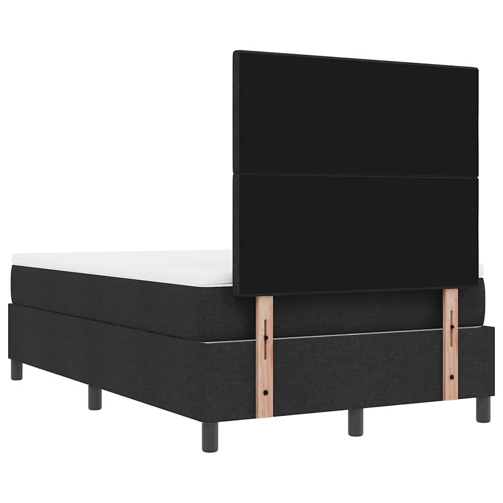 vidaXL Κρεβάτι με ελατήρια με μαξιλάρι Μαύρο 120 x 200 cm ύφασμα