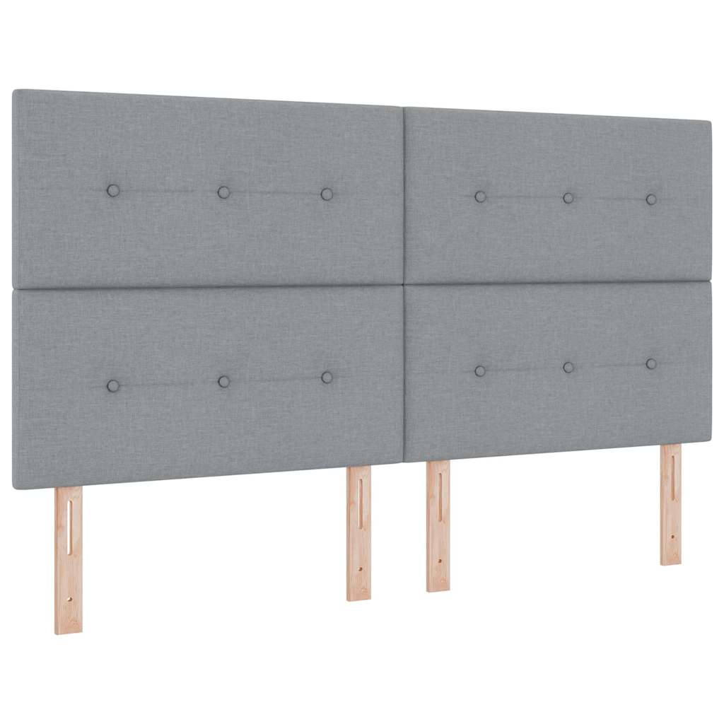 vidaXL Κρεβάτι με ελατήρια Ανοιχτό γκρι 180 x 200 cm ύφασμα