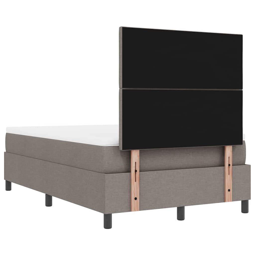 vidaXL Κρεβάτι με ελατήρια με κεφαλάρι Taupe 120 x 190 cm ύφασμα