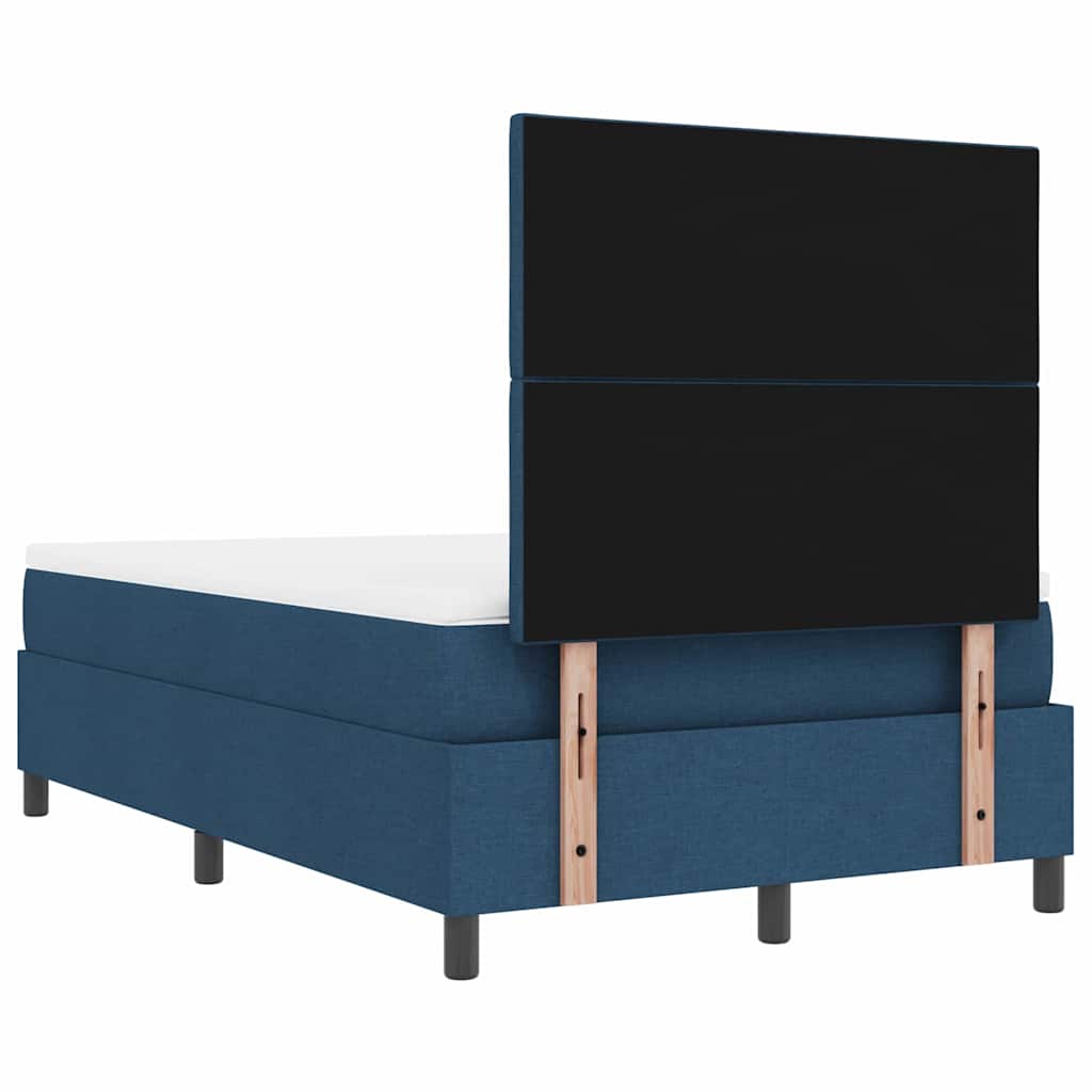 vidaXL Κρεβάτι με ελατήρια με μαξιλάρι Μπλε 120 x 190 cm ύφασμα