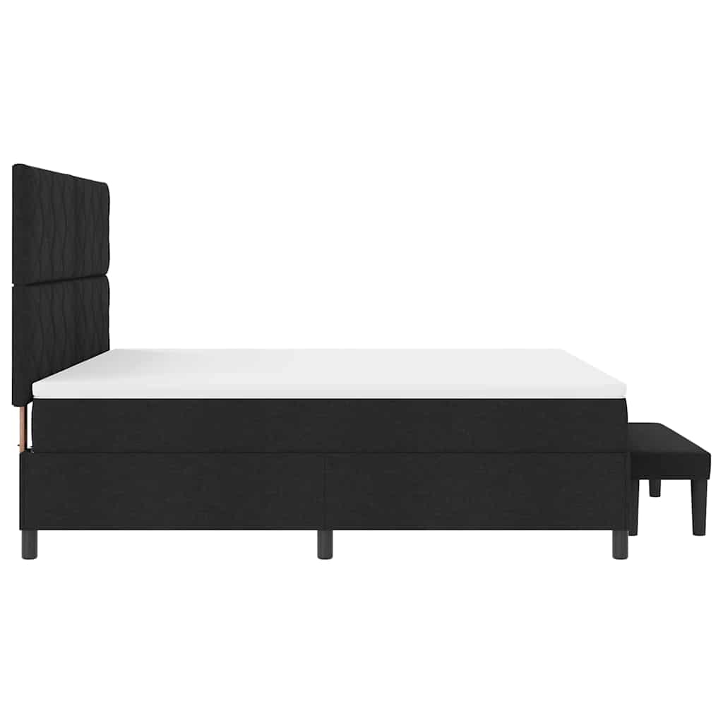 vidaXL Κρεβάτι με ελατήρια με κεφαλάρι Μαύρο 180 x 200 cm ύφασμα