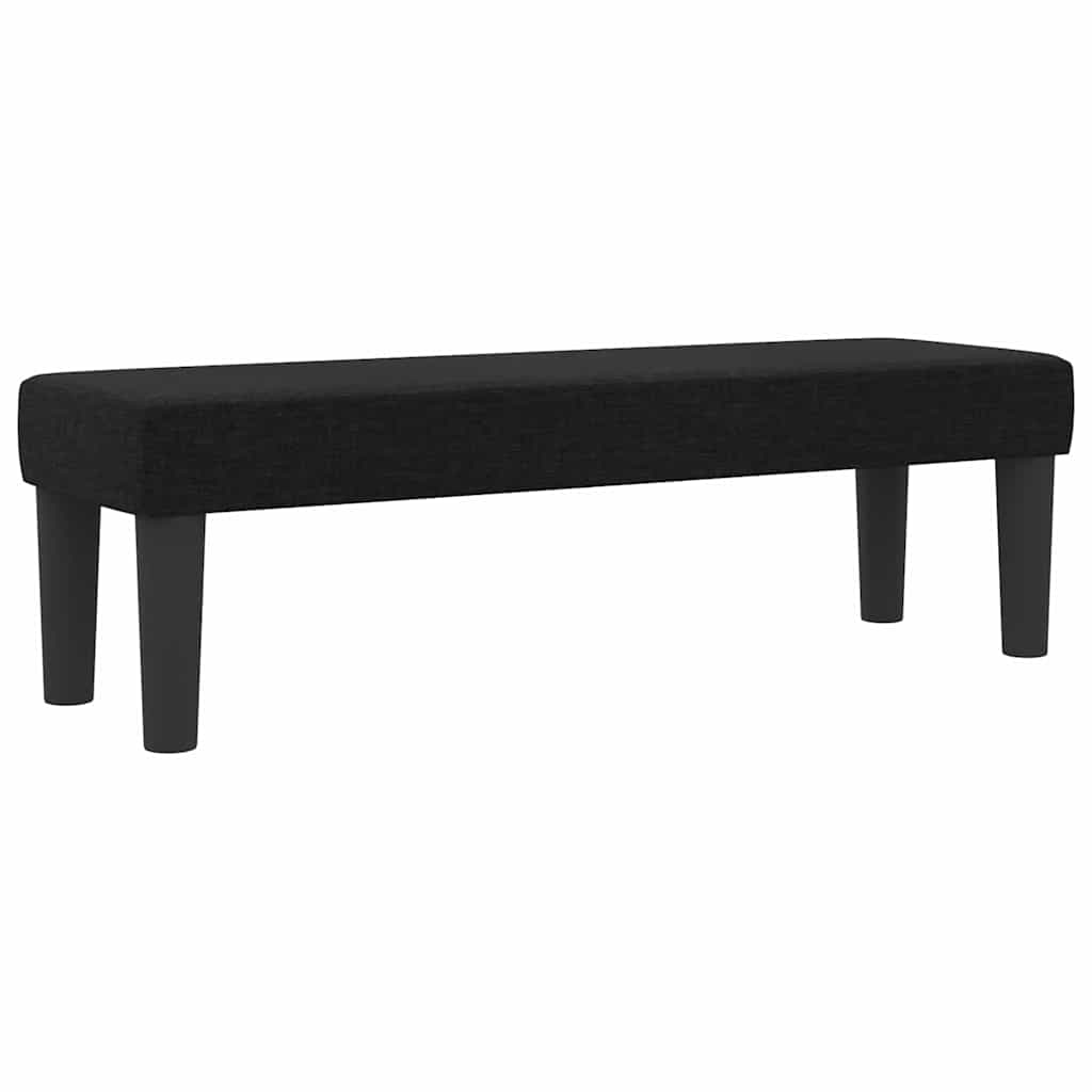 vidaXL Κρεβάτι με ελατήρια με κεφαλάρι Μαύρο 200 x 200 cm ύφασμα