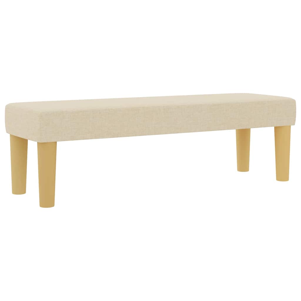 vidaXL Κρεβάτι με ελατήρια με στρώμα Κρεμ 120 x 200 cm ύφασμα