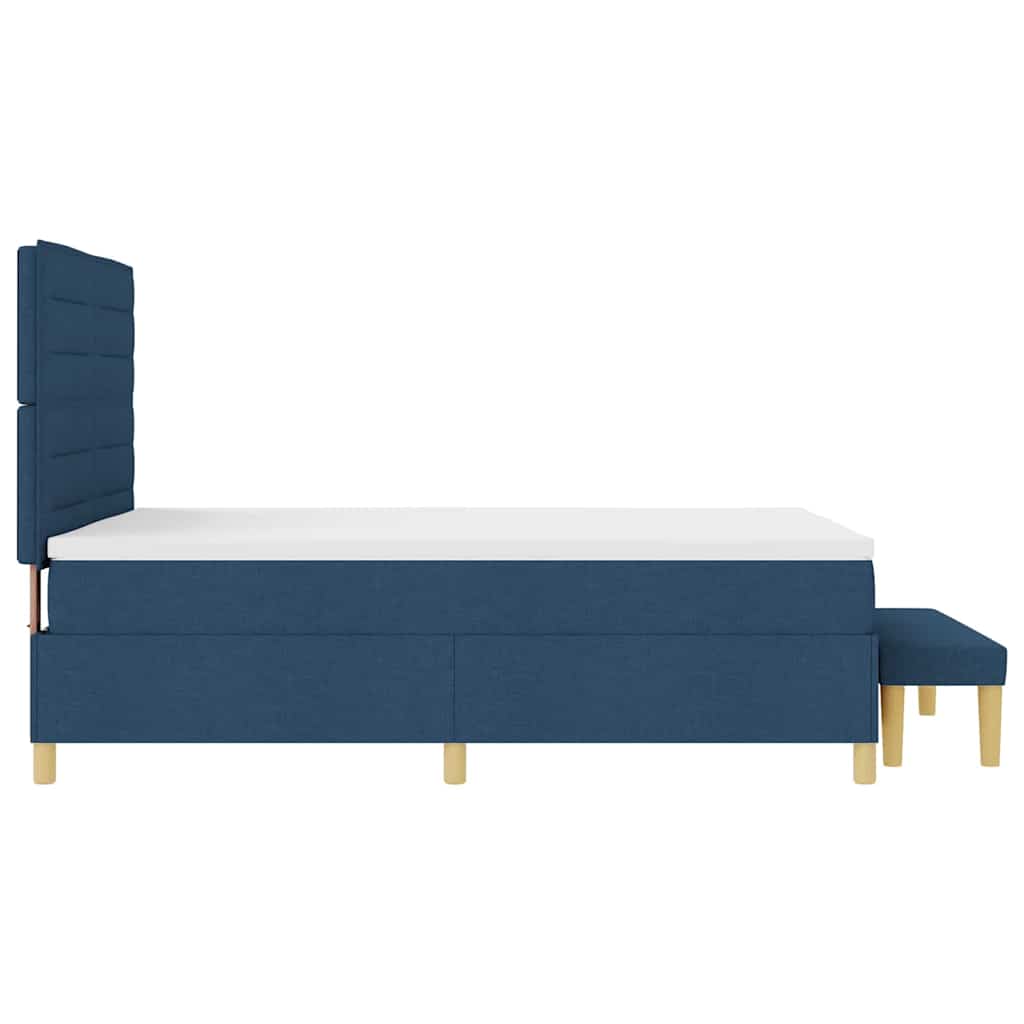 vidaXL Κρεβάτι με ελατήρια με κεφαλάρι Μπλε 200 x 140 cm ύφασμα