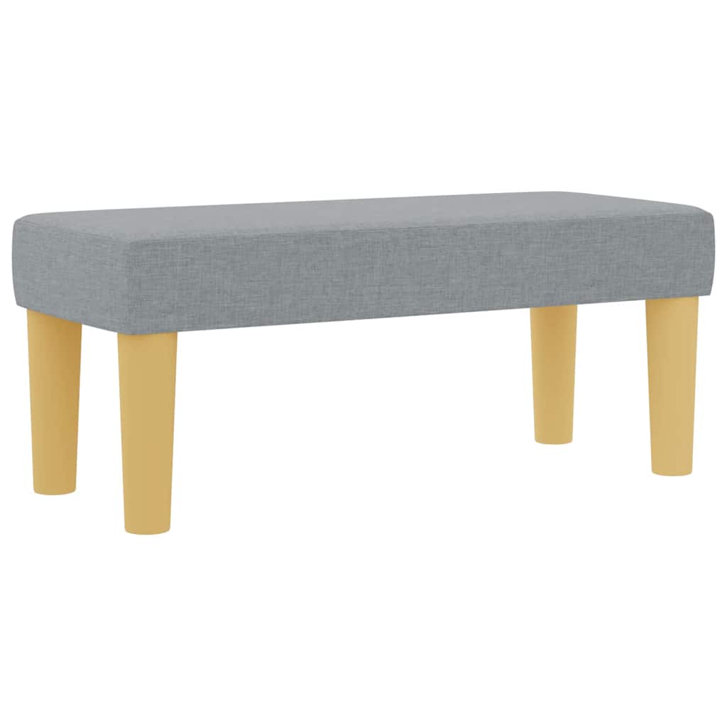 vidaXL Κρεβάτι με ελατήρια Ανοιχτό γκρι 200 x 100 cm ύφασμα