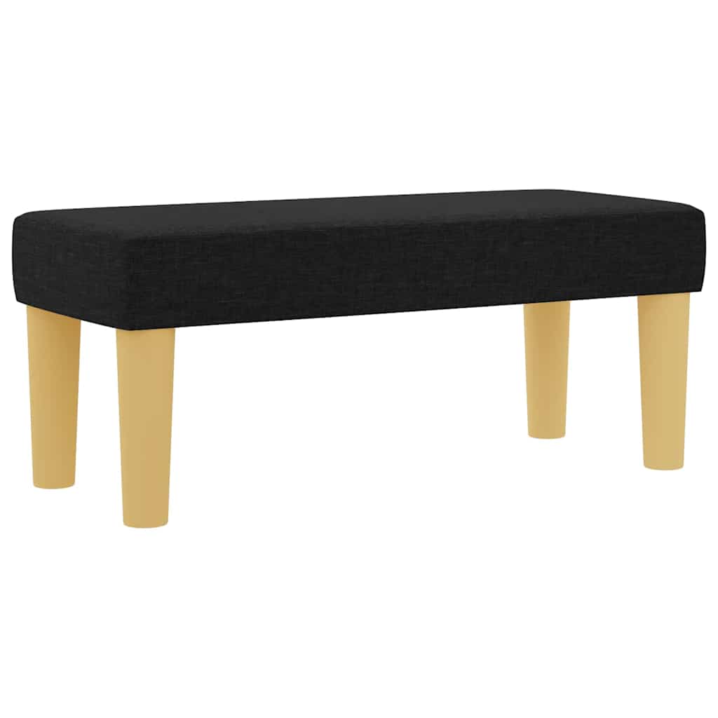 vidaXL Κρεβάτι με ελατήρια με μαξιλάρι Μαύρο 200 x 100 cm ύφασμα