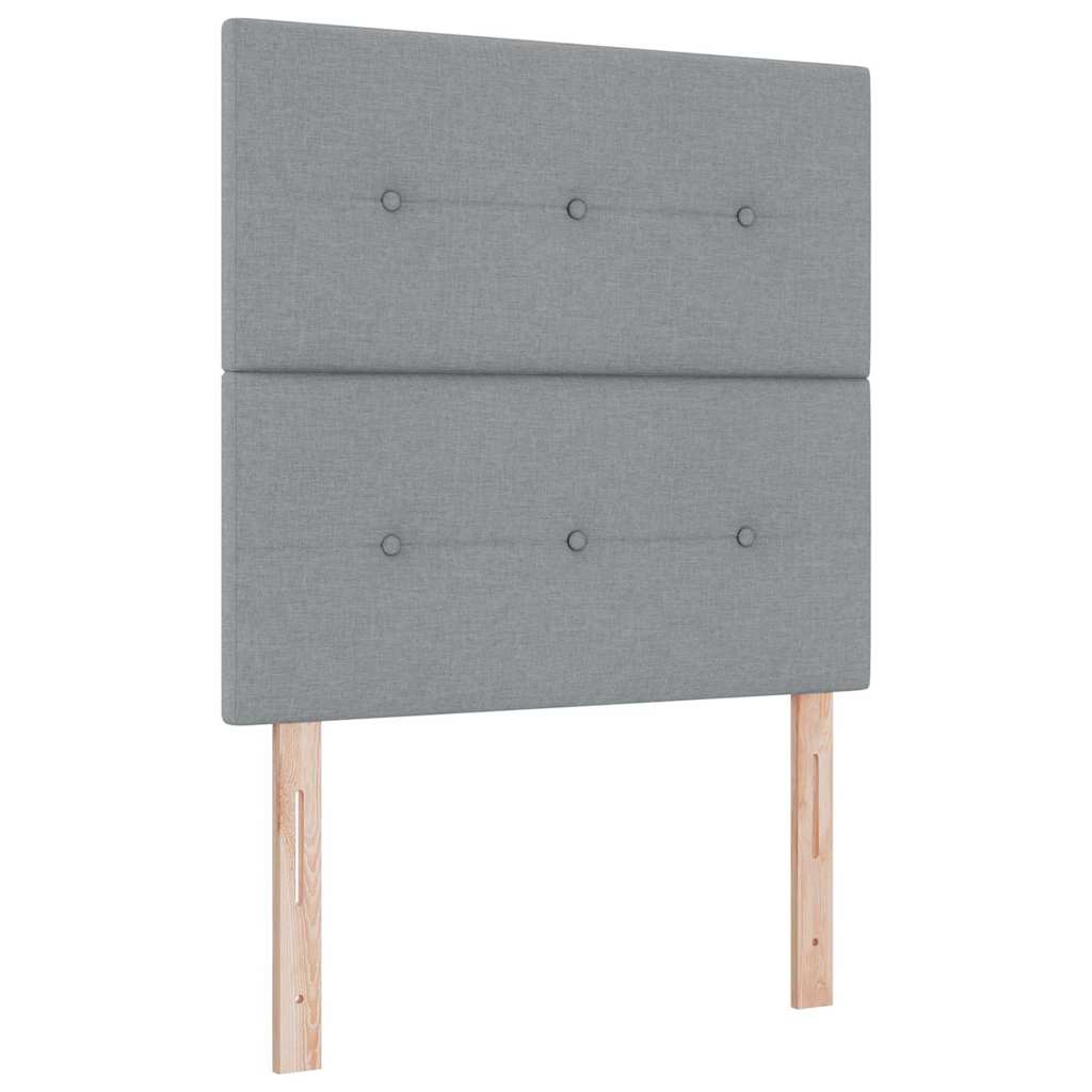 vidaXL Κρεβάτι με ελατήρια Ανοιχτό γκρι 120 x 200 cm ύφασμα